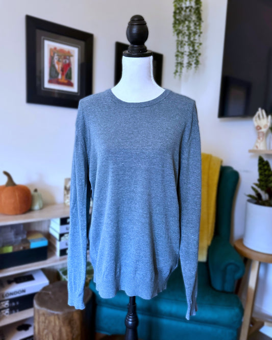 Old Navy Texture Teal Crew Neck Sweater